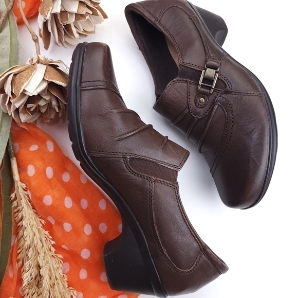 Earth Origin Brown Mary Jane Clogs Sz 7½ - Picture 8 of 11